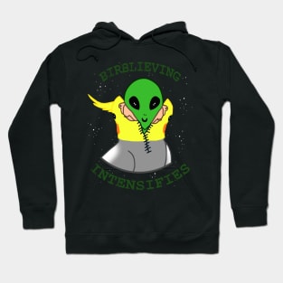 Birblieving intensifies - alien birb Hoodie